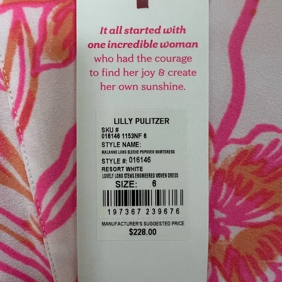 Lilly Pulitzer Iralanne Popover Dress. Size 6. NWT - Picture 2 of 10